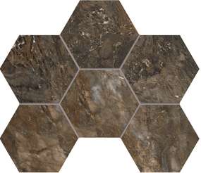 Dark Brown BR04 Hexagon 28.5x25  (285x250)
