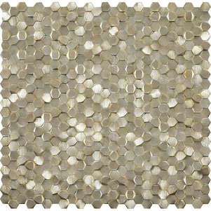 Aluminium 3D Hexagon Gold 30,7x30,1 (301x307)