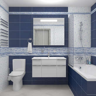 Плитка для ванной Alma Ceramica Glace