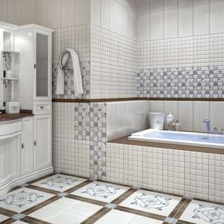 Плитка для ванной Alma Ceramica Майолика