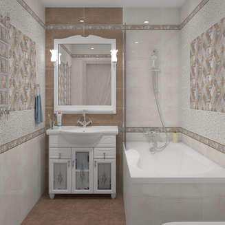 Плитка для ванной Alma Ceramica Poleo