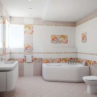 Плитка для ванной Ceramica Classic Flowers