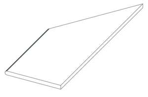 620090000787 Керамогранит Ступень Atlas Concorde Drift White Round Angolo Sx 30x60 (300x600)