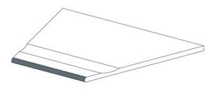 620090000789 Керамогранит Ступень Atlas Concorde Drift White Bordo Piscina Angolo Dx 30x60 (600x300)