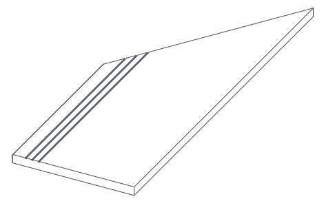 Atlas Concorde Drift Grey Gradino Lineare Angolo Sx
