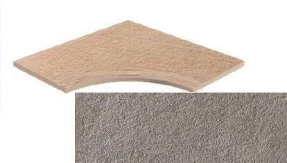 620090000657 Керамогранит Ступень Atlas Concorde Landstone Night Bordo Curvilineo Svasato Round 30 60x60 (600x600)