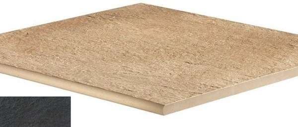 620090000875 Керамогранит Ступень Atlas Concorde Landstone Night Round 60x60 (600x600)