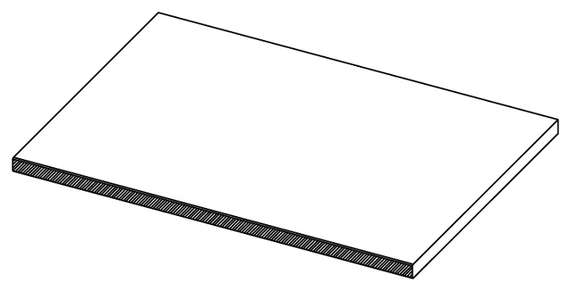 620090000914 Керамогранит Ступень Atlas Concorde Rinascente Grey Lineare LASTRA 20mm 30x60 (600x300)