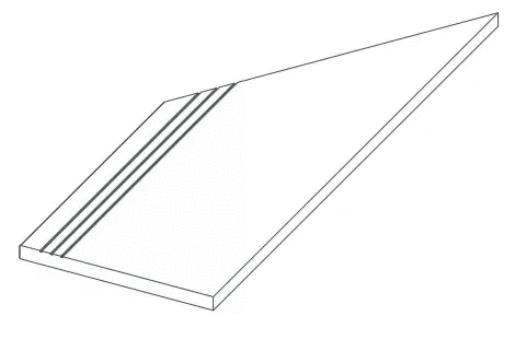 Atlas Concorde Rinascente Grey Gradino Lineare Angolo Sx LASTRA 60x30