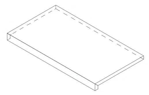 620070802275 Керамогранит Ступень Atlas Concorde Rinascente Clay Scalino Sp LASTRA 20mm 33x60 (600x330)