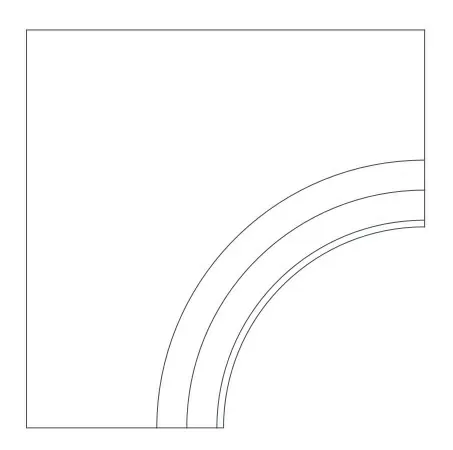 620090000908 Керамогранит Ступень Atlas Concorde Rinascente Clay Bordo Curvilineo Svasato Round LASTRA 20mm 60x60 (600x600)