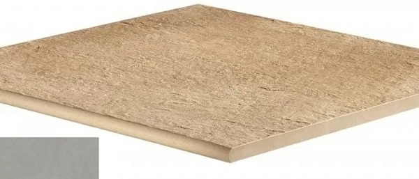 620090000930 Керамогранит Ступень Atlas Concorde Rinascente Grey Round LASTRA 20mm 60x60 (600x600)