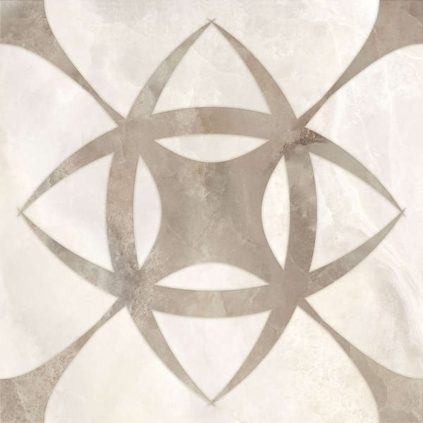 Керамогранит Absolut Keramika Roseton Cira Marfil 60x60 (600x600)