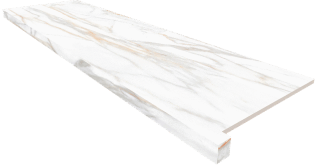 Декор керамогранит Ametis by Estima Подоконник угловой SM02 Supreme Gold Неполированный с боковым выступом (левый) 33х120 (1200x330)