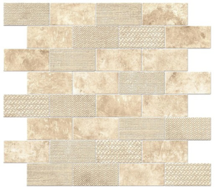 9AKB Мозаика Atlas Concorde (Италия) Aix Blanc Minibrick Tumbled 30,5x30,5 (305x305)