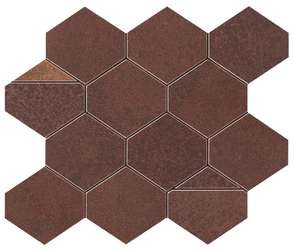 9BNC Мозаика Atlas Concorde (Италия) Blaze Corten Mosaico Nest 29.4x25.8 (294x258)