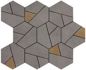 AN68 Мозаика Atlas Concorde (Италия) Boost Smoke Mosaico Hex Yellow 25x28.5 (285x250)
