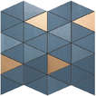 9MDU Мозаика Atlas Concorde (Италия) MEK BLUE MOSAICO DIAMOND GOLD WALL 30,5x30,5 (305x305)