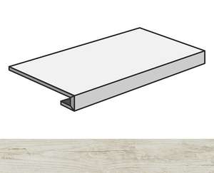 620070001378 Ступень Atlas Concorde Iconic White Scal.160 Front/Айконик Вайт Ступ.160 Фронт 33x160 (1600x330)