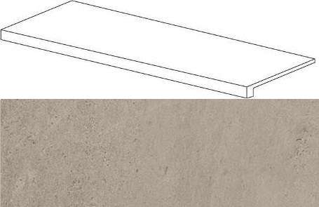 620070001086 Ступень Atlas Concorde Silver Grey Scalino Frontale 33x120 (1200x330)