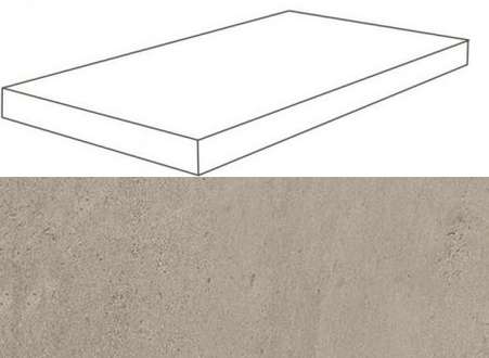 620070001091 Ступень Atlas Concorde Silver Grey Scalino Angolare DX Lap 33x120 (1200x330)