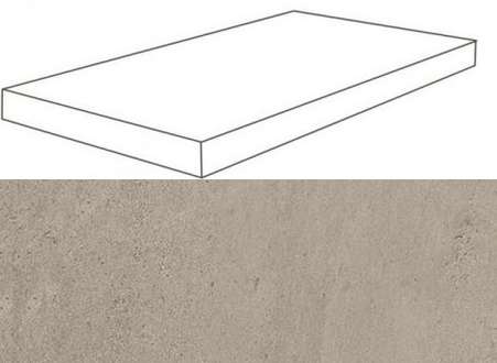 620070001101 Ступень Atlas Concorde Silver Grey Scalino Angolare DX 33x120 (1200x330)