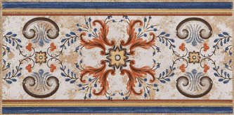 Декор керамогранит Azuliber CENEFA AITANA MARRON 16.5x33.3 (333x165)