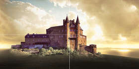 P4D194 Панно настенное Ceramica Classic Панно Castle 80х40 (800x400)