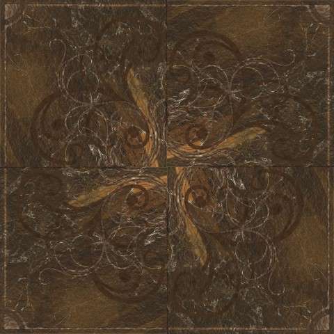 58130 Декор керамогранит Cerdomus Rosone Classic Charcoal 80x80 (800x800)