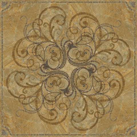 58131 Декор керамогранит Cerdomus Rosone Classic Gold 80x80 (800x800)