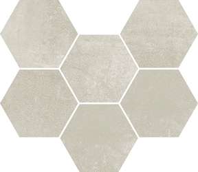 White Mosaico Hexagon Натуральная (290x250)
