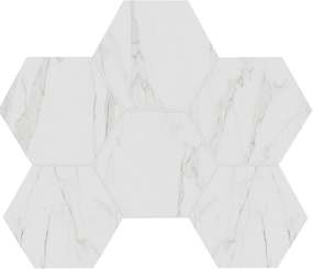 AB01 White Hexagon Неполированный (285x250)