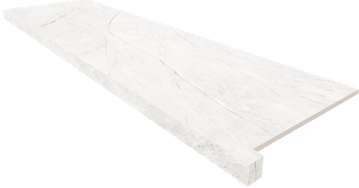 Эстима Nolana NL00 Подоконник угловой White Неполированный с боковым выступом правый 33х160