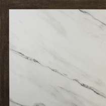 Декор керамогранит Евро-Керамика На белом серый матовый ректификат (вставка угол) (600x600)