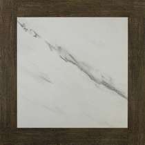 Декор керамогранит Евро-Керамика На белом серый матовый ректификат (вставка квадрат) (600x600)