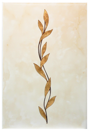 Евро-Керамика Каррара Стены Палевый Веточка 0027