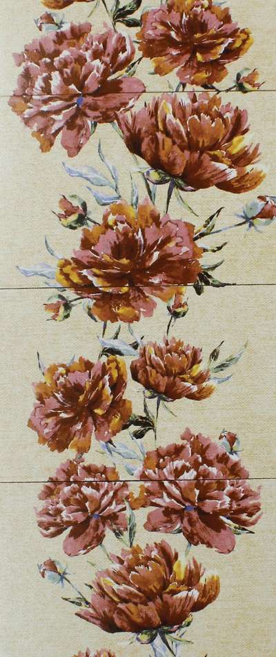 Панно настенное Евро-Керамика Бежево-Желтое (компл. из 6ти шт.) (400x1620)