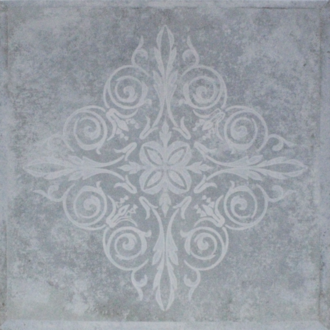 Декор напольный Евро-Керамика Серый камень вставка (330x330)