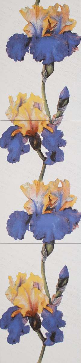 Панно настенное Евро-Керамика Темно-Серое (компл. из 3-х штук) (270x1200)