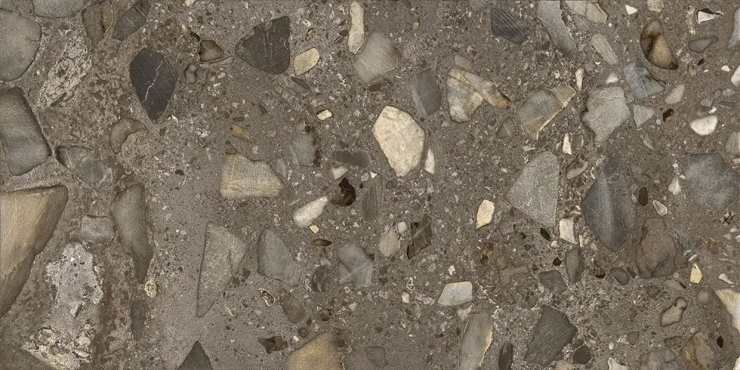 Фиоранезе I Ciottoli Sassi Antracite Levigato-Matt 60.4x120.8