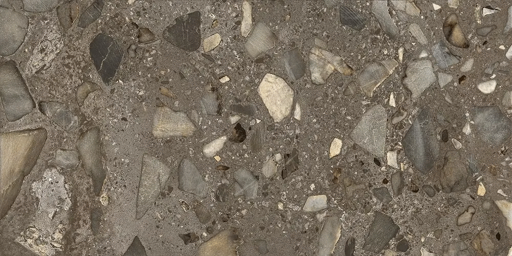 LMS620L Керамогранит Fioranese I Ciottoli Sassi Antracite Levigato-Matt 60,4x120,8 (1208x604)