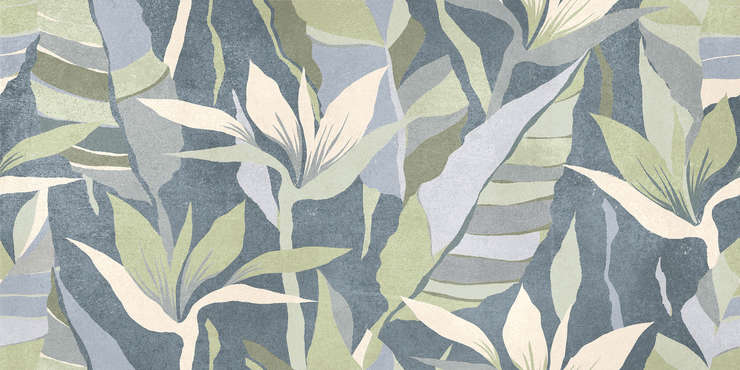 Глобал Тайл Dominica Синий Тропики 30x60