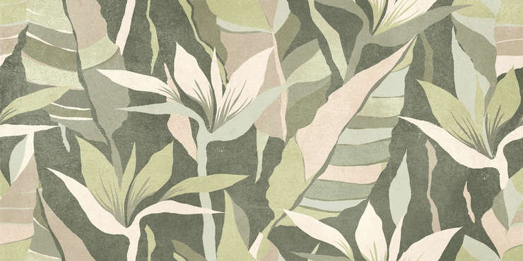 Глобал Тайл Dominica Зеленый Тропики 30x60