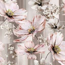 Панно настенное Ibero DECOR PROSE (A,B,C) CAYENNE (комплект 3шт) 75x75 (750x750)