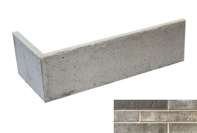 DeKeramik RetroBrick Угол Anthrazit 290/115х52