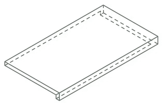 Италон Magma X2 Graphite Scalino Angolare Dx 33x120