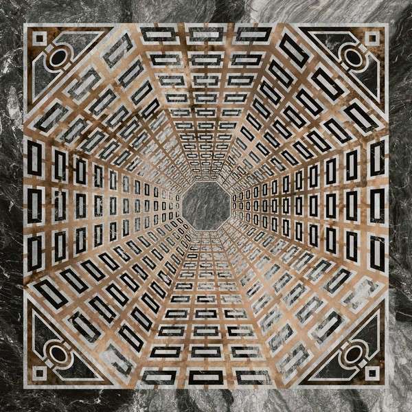 SG013402R/D Декор керамогранит Kerama Marazzi Декор Арката серый тёмный лаппатированный 119.5*119.5 (1195x1195)