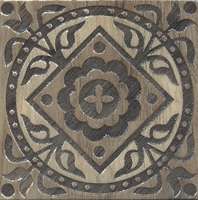 Декор керамогранит Kerama Marazzi HGD/B28/SG1550L Вставка Фратте серый лаппатированный 20х20 (200x200)