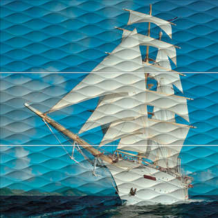 Корабль 90х89,5 (из 3-х плиток) (900x900)