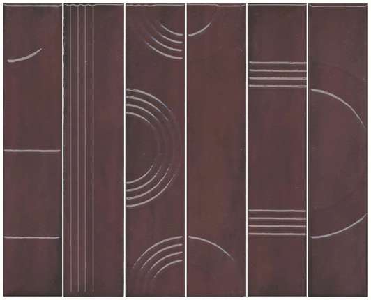 Керама Марацци Мажорель Бордовый Глянцевый (из 6 Частей 6х28.5) 36x28.5x1